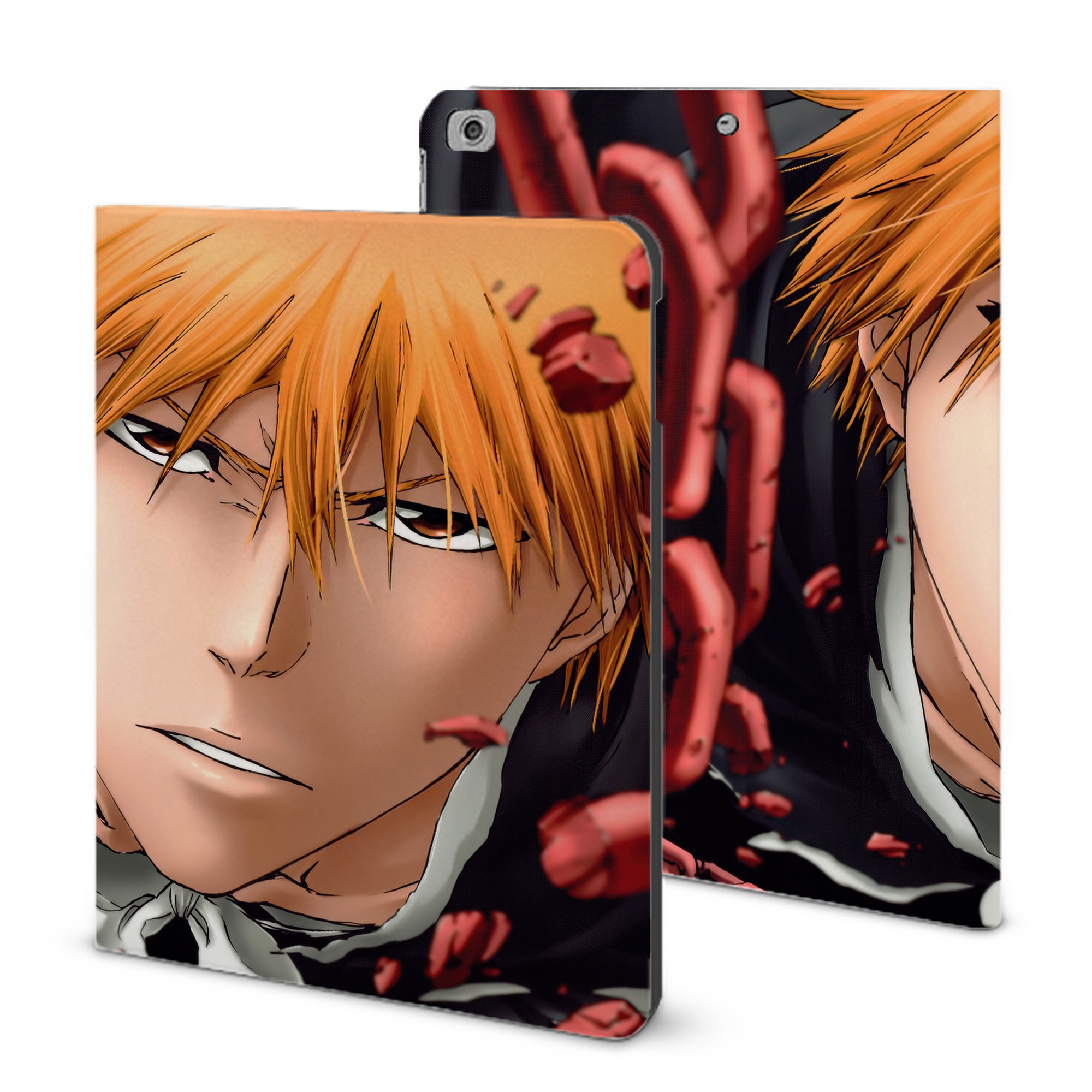 （画像用） ブリーチ BLEACH IPad ケース ブック型 PUレザー TPU 耐衝撃 軽量 薄型 ペン収納なし 全面保護 IPad 各モデル対応